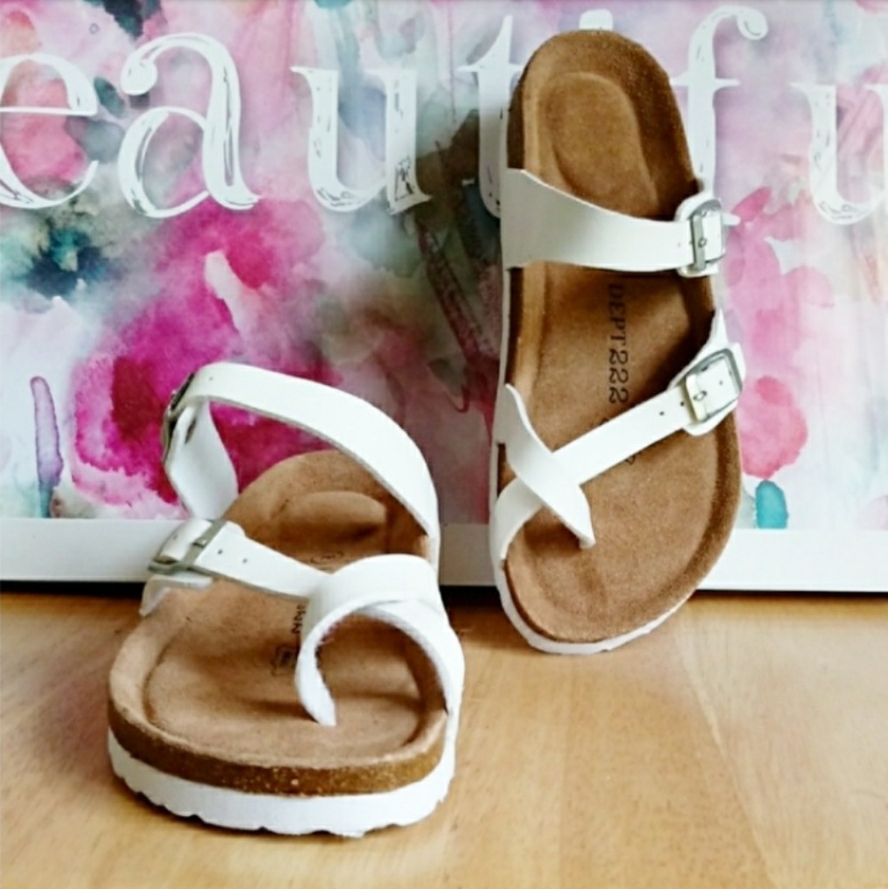DEPT 222 | Luna Slide Flat Cork Sandals Sz